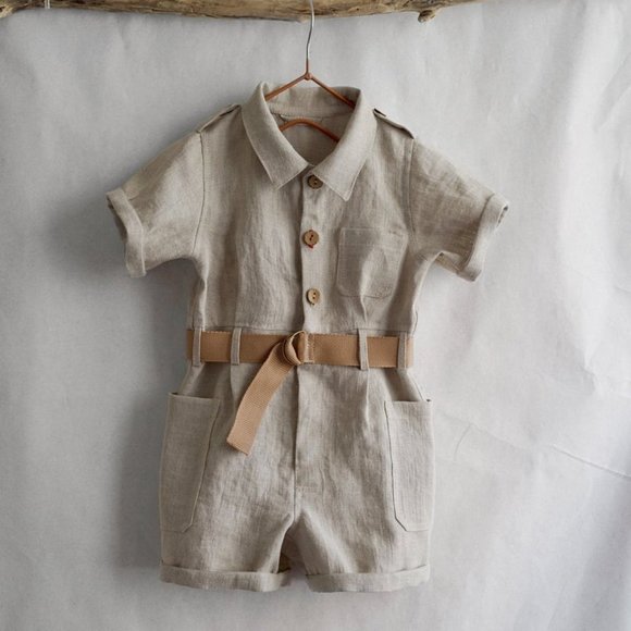 Baby safari suit with belt